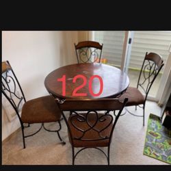 Dining Table and 4 Chairs Set
