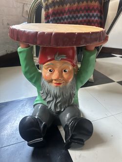 Kartell Attila Gnome Side Table/Stool Designed by Philippe Starck Made in Italy 