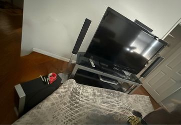 50” TV AND Sony brand: Remote, Receiver, Speakers, Subwoofer