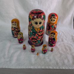 Russian Hand Painted Nesting Dolls