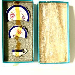 Vintage Coalport Bone China Discontinued Titania Mini Cup Saucer Plate Set