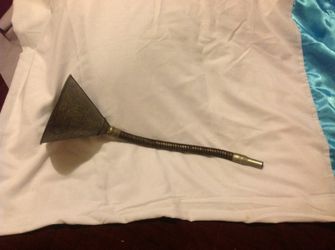 Antique tin galvanized funnel