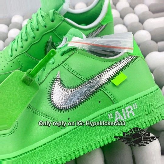 Nike Air Force 1 Low Off White Light Green Spark Sizes Available for Sale  in Anaheim, CA - OfferUp