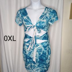 New Beautiful Tie Dye Dress Plus Size (0XL) $10