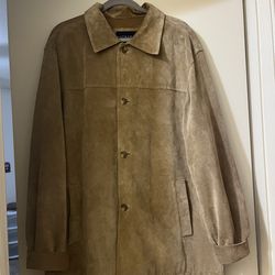 Hathaway Men’s Leather Coat Size Large