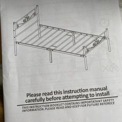 Twin Metal Bed Frame Color White