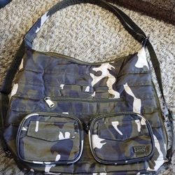 Lug Purse Zipline Convertible Camo Hobo Bag 