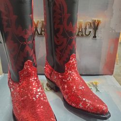 NEW LADIES SEQUINS COWBOY BOOTS Sizes 5  51/2  6  61/2  8   101/2. Botas Vaqueras
