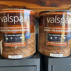 2 Gallons Of Valspar Stain/sealer
