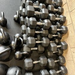 Rubber Coated Dumbbells