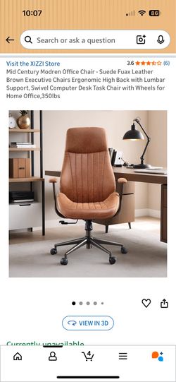 New still in box office chair brown