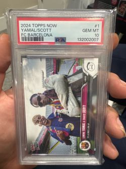 2024 topps now Yamal Scott Fc Barcelona psa 10