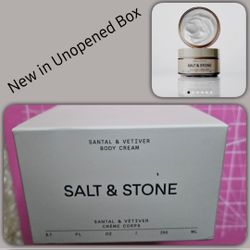 New in Unopened Box Manufacturers Sealed SALT & STONE SANTAL  VETIVER BODY CREAM