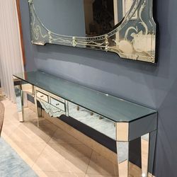 Exquisite Mirror And Matching Stand 