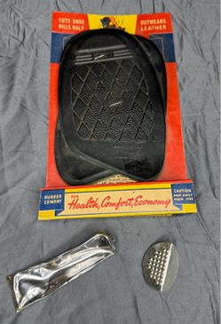 Vintage SAVET Put On Yourself Shoe Sole Repair Kit Rubber Soles Unused