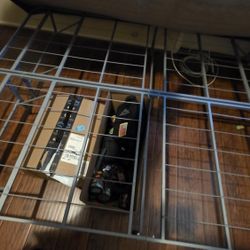 Queen size foldable bed frame.