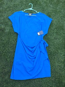 DKNY Royal Blue Draped Dress – New With Tags size L