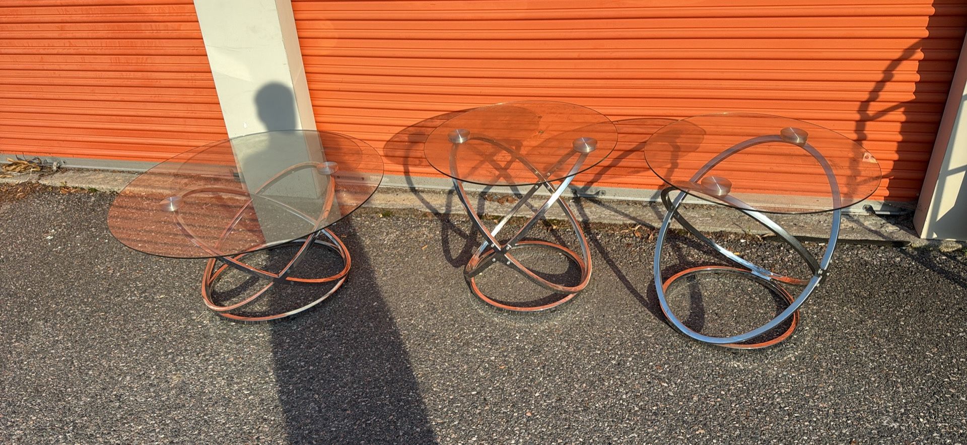 Glass Coffee Table And Two End Tables