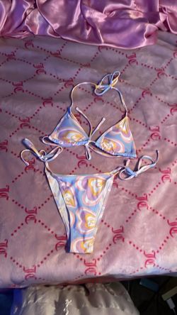 Triangle Bikini Set Retro Print