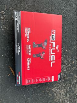 Milwaukee M12 FUEL 12V Brushless Cordless Hammer Drill and Impact Driver Combo Kit 3497-22