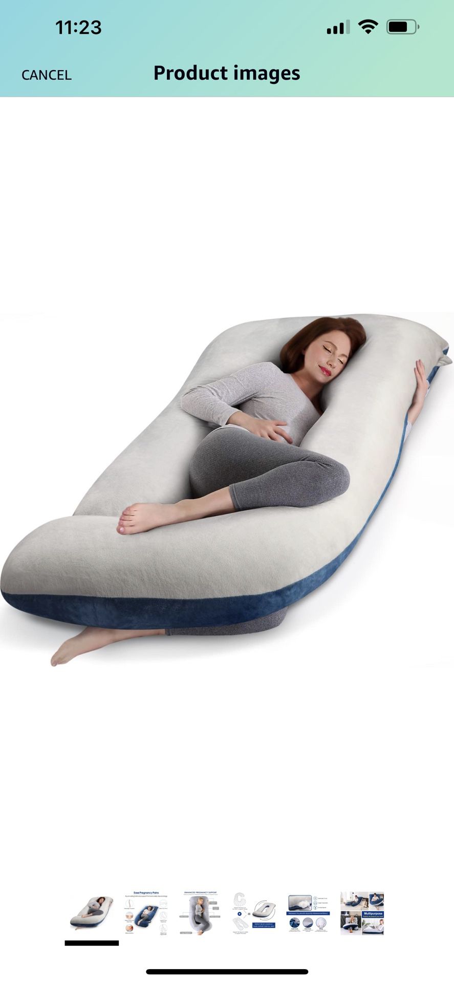 Pregnancy Pillows for Sleeping 55 Inches U-Shape Full Body Pillow and Maternity Support - for Back, Hips, Legs, Belly for Pregnant Women with Removabl
