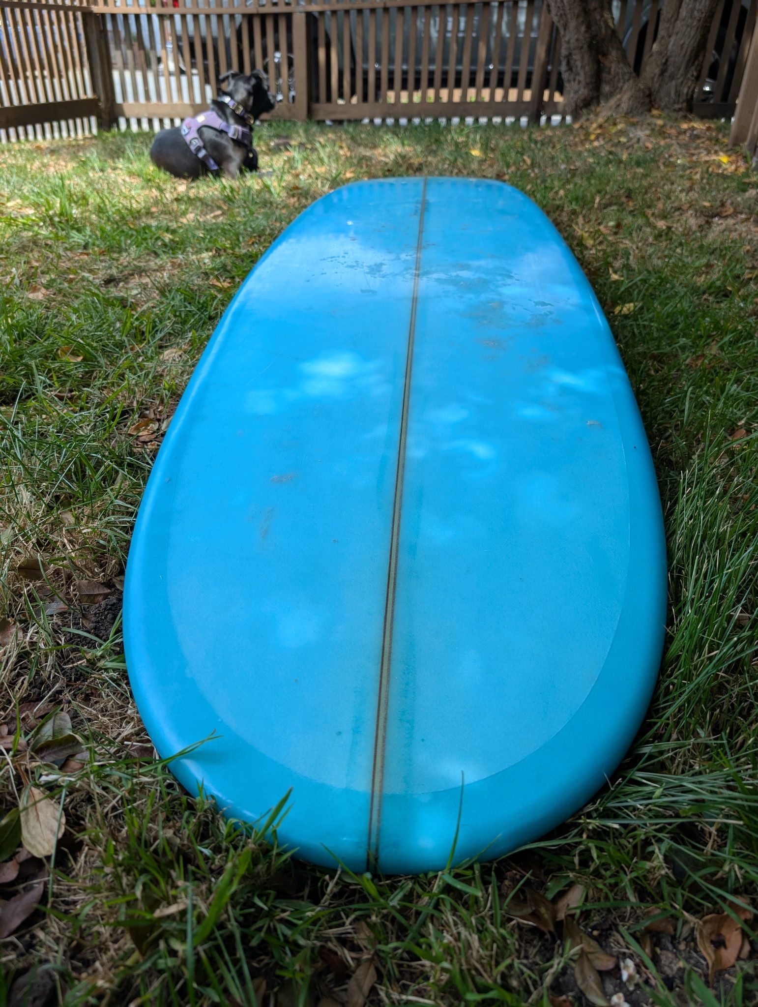 9’4” lightly used fiberglass surfboard