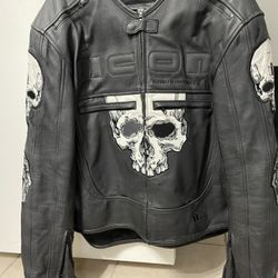 Leather Motorcycle Jacket  Size Large 