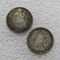 USA 1885-S Liberty Seated Dime Coin Contemporary Restrike Token