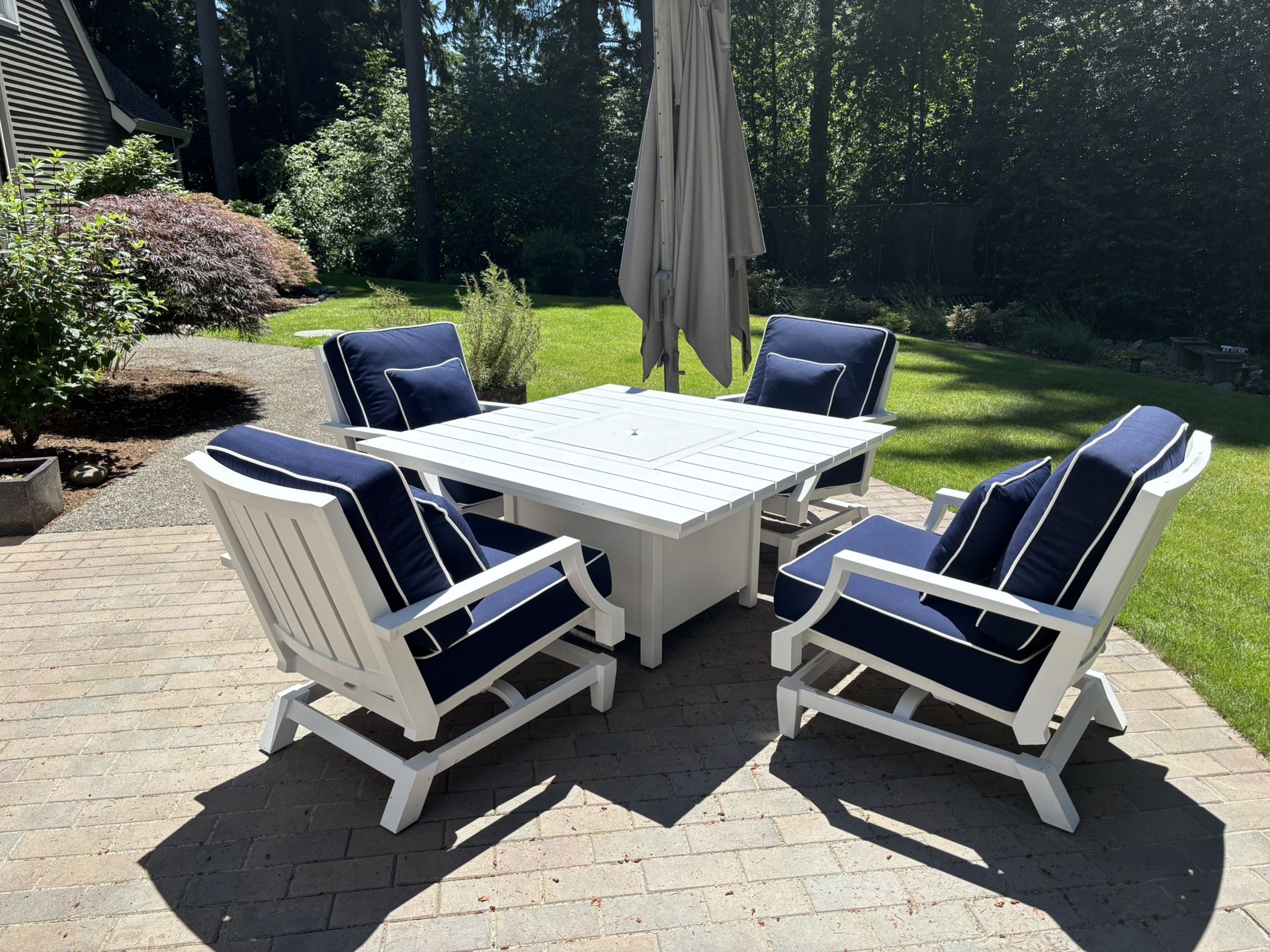Outdoor Seating Set with Sunbrella Cushions