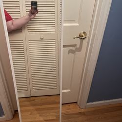 Long Makeup Mirror Opens To Storage 