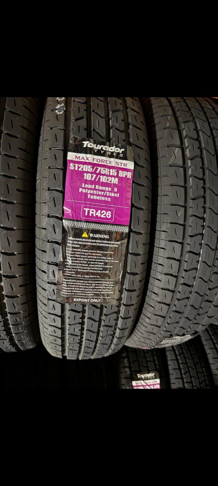 205 75 15 ST Tires 8 Ply