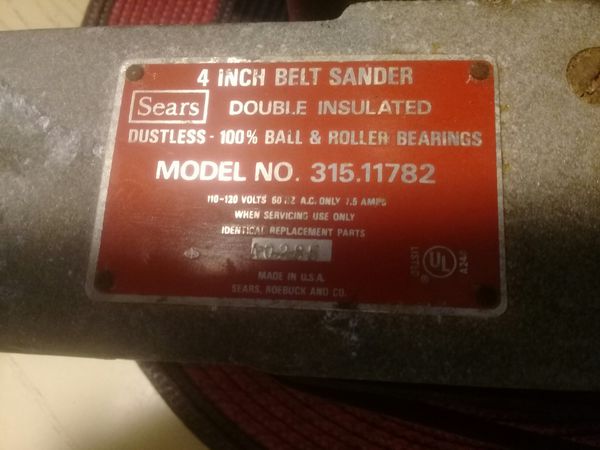 4 inch belt sander dustless hundred percent ball and roller bearings for Sale in West Palm Beach ...