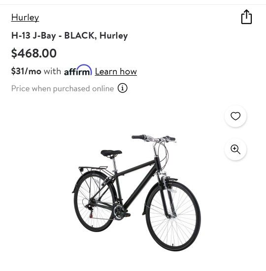 Hurley J-Bay H-13 Bike Brand NEW IN BOX