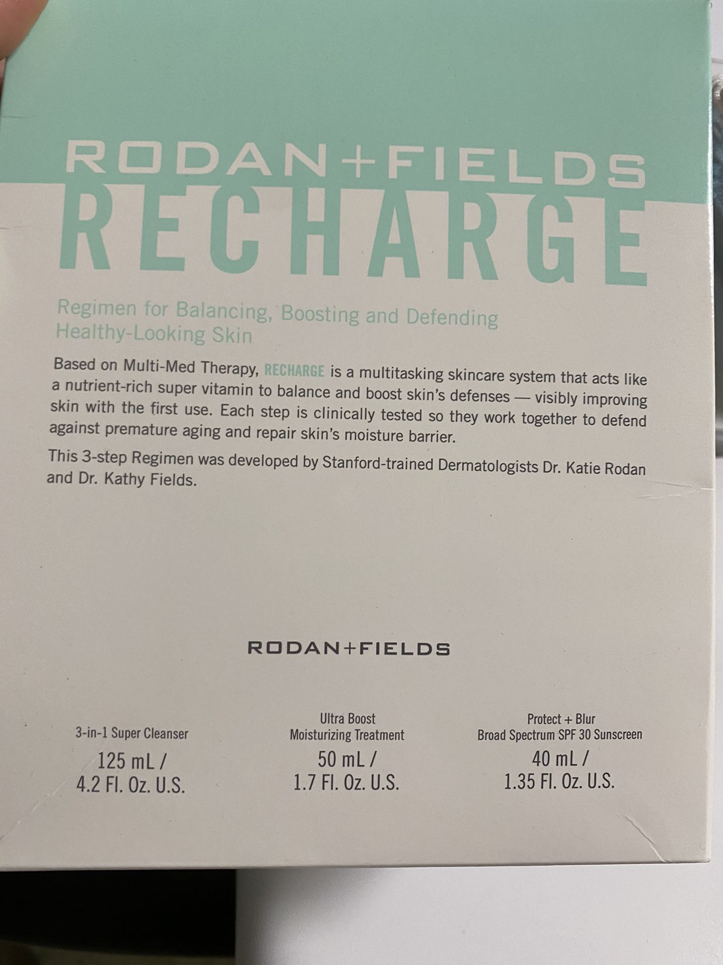 Rodan and Fields REcharge regimen brand new