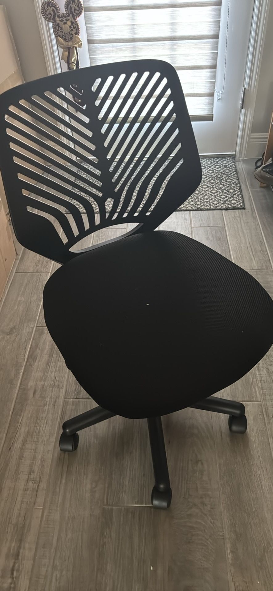 2 Black Rolling Chairs 