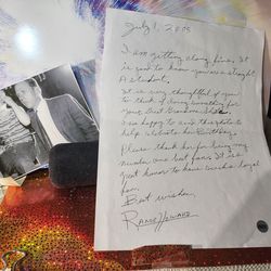 Cool Hand Luke & TV Actor Rance Howard autographed hand writtenletter Ron's Dad
 W/coa