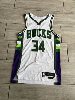  Giannis Antetokounmpo Nike Milwaukee Bucks 75th Anniversary Jersey Size 40/S