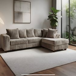 🛋️🔥 NEW ARRIVAL! MOCHA PLUSH SECTIONAL 🔥 Warm. Cozy. Luxurious. 