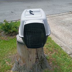 A medium dog kennel