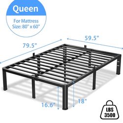 18 Inch High Queen Bed Frame 