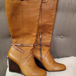 Coach Brown Pebble Boots Size 10M