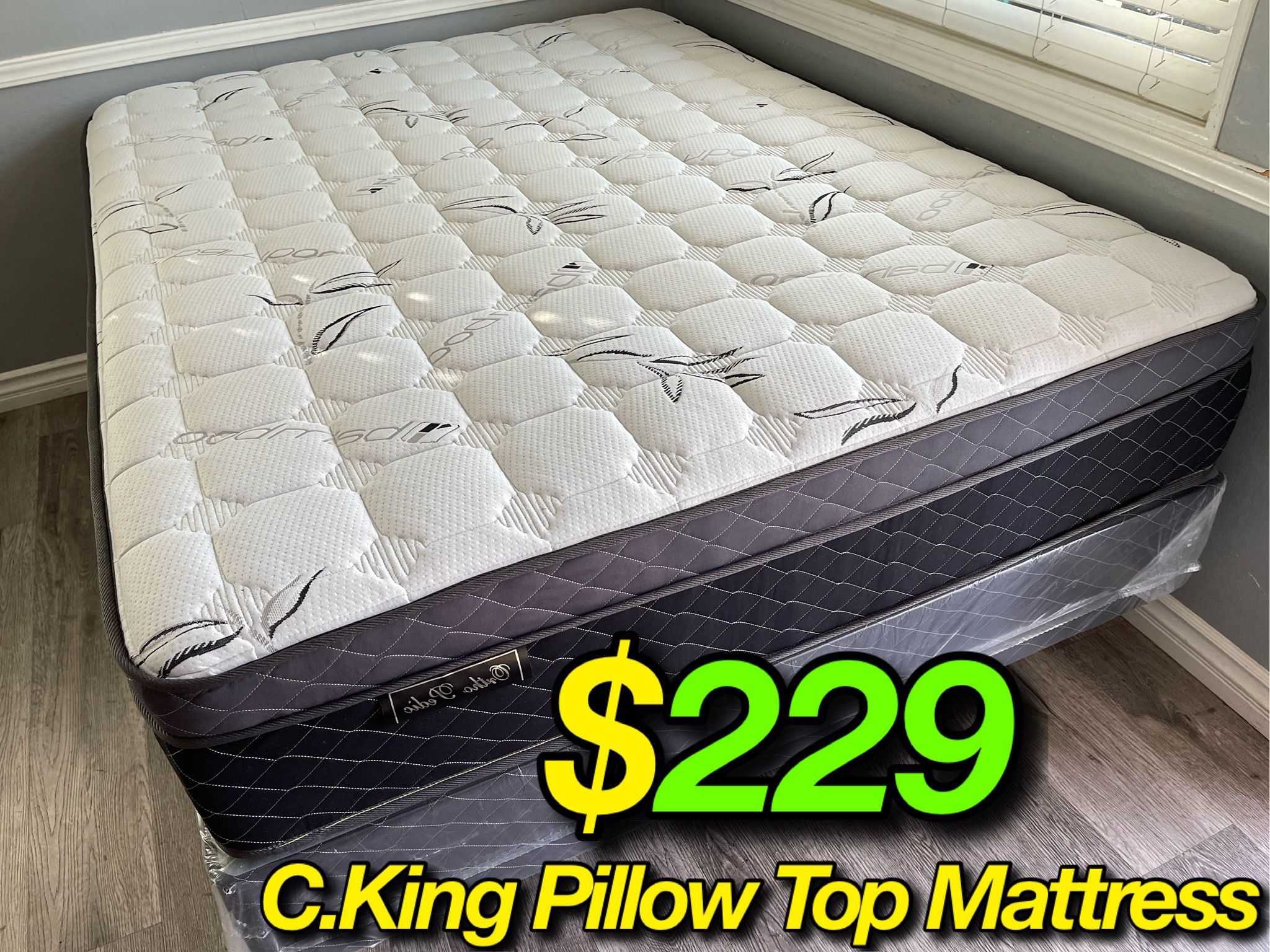 Ck Bamboo Plush Confort Euro Pillow Top 12inch Matres!!