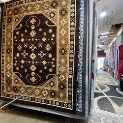 8x10 Area Rugs Carpet Rugs Persian Design Thick Colors Chocolate Beige 