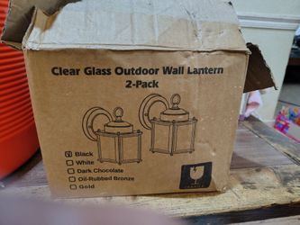 Glass outdoor Wall Lantern 2 pack