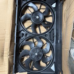 2005 2006 2007 Dual AC Radiator Cooling Fan 89023366 GMC Sierra 1500 2500 3500 Tahoe 