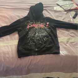 Sp5der Hoodie Size Small Black/pink                                        [authenticated]