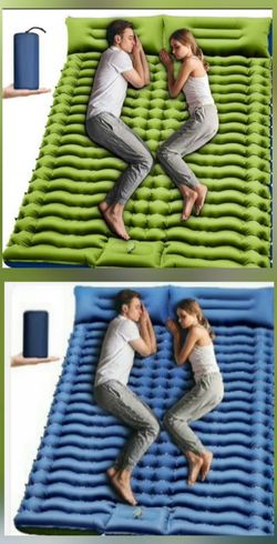 Yuzonc Double Sleeping Pad - Self Inflating 4" Extra-Thick