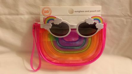 RAINBOW SUNGLASSES WITH A ZIPPER POUCH