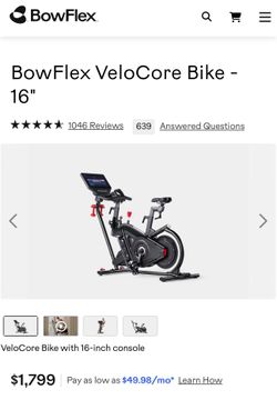 BowFlex VeloCore Bike - 16"