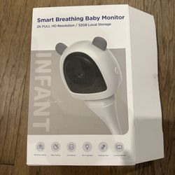 Smart Baby Monitor WiFi with Camera and Audio, Baby Breathing Detection Contact-Free AI, 2K Night Vision Contact Free Camera Device, Wireless App Cont